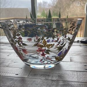 Floral Glass Bowl